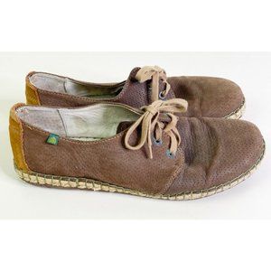El Naturalista Men Sz 44 (10.5) Lace Up Leather Brown Shoes Oxford Sneakers EUC
